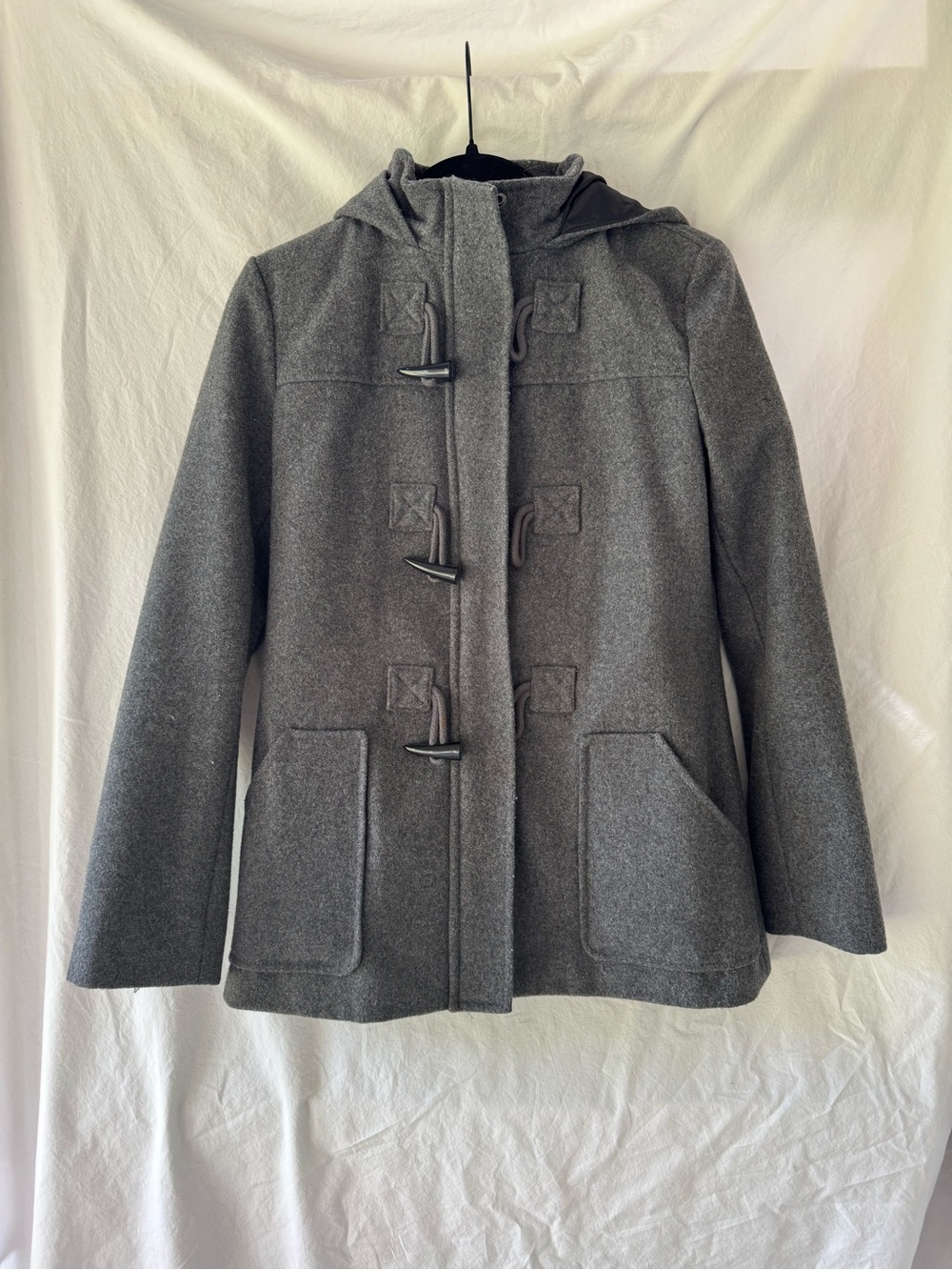 Merona Gray Hooded Toggle Pea Coat